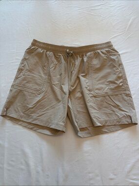 Women’s Quick Dry Hiking Shorts Tan Drawstring Utility Pockets XL